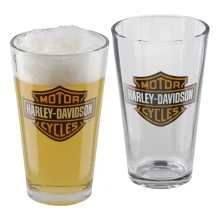 H-D® Core Bar & Shield Logo Pint Glass Set
