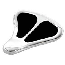 Chrome Alloy Solo Seat Black Leather