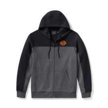 HOODIE-KNIT,DARK GREY/BLACK CL