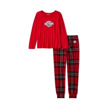PAJAMA SET-KNIT,RED